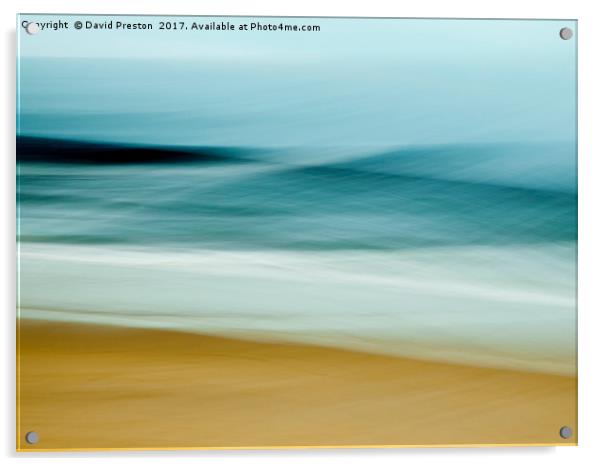 North Sea, Bamburgh 28/10/16 11:08:37 Acrylic by David Preston