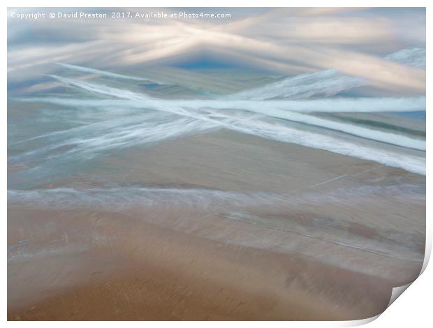 North Sea, Bamburgh 29/10/16 16:10:00 Print by David Preston