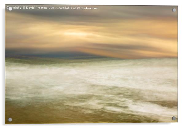 North Sea, Bamburgh 29/10/16 16:13:41 Acrylic by David Preston
