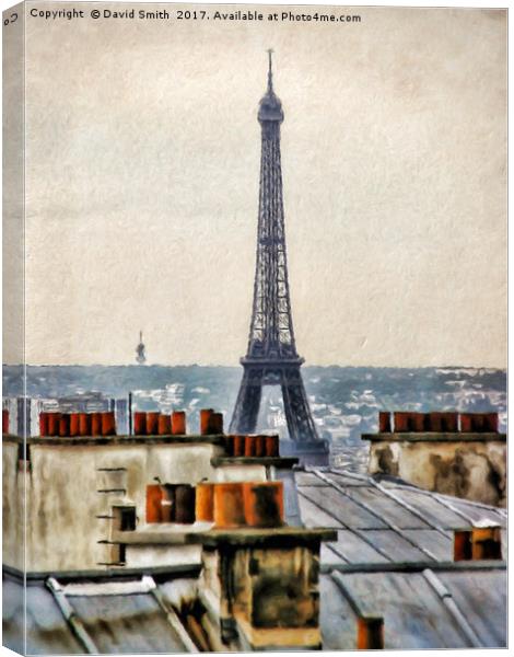 The Roofs Of Paris Canvas Print by David Smith