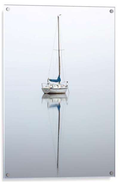 Misty boat Acrylic by Grant Glendinning