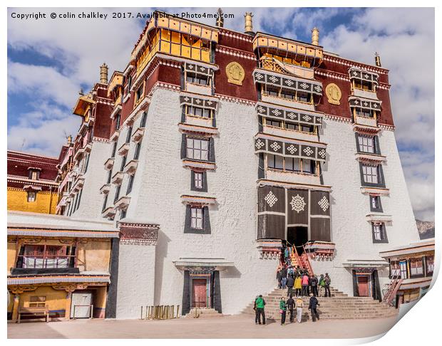 The White Palace - Lhasa, Tibet Print by colin chalkley