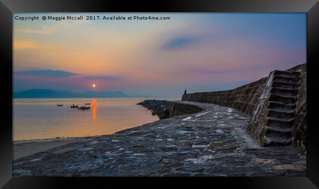 Sunrise on the Cobb, Lyme Regis Framed Print by Maggie McCall