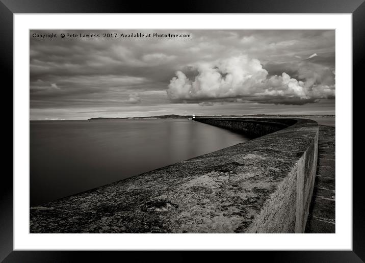 Holyhead Breakwater Framed Mounted Print by Pete Lawless