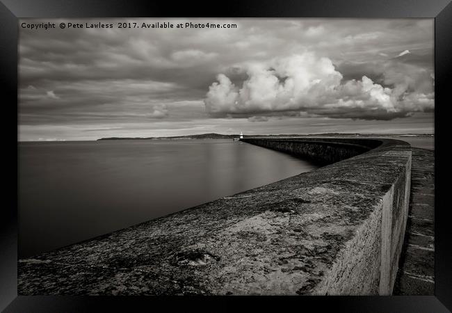 Holyhead Breakwater Framed Print by Pete Lawless