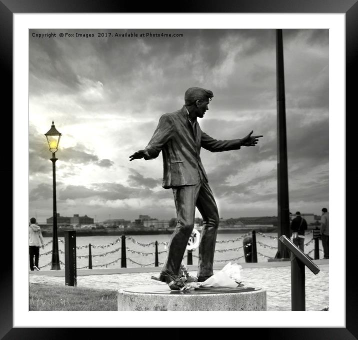 Billy fury statue liverpool Framed Mounted Print by Derrick Fox Lomax