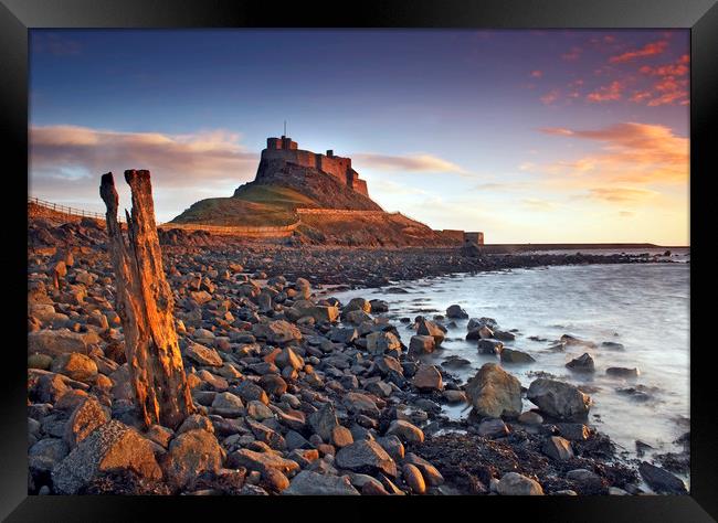 Holy Island Framed Print by Ken Cowins