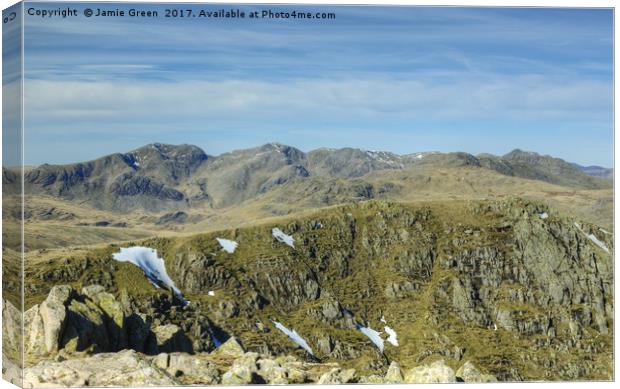The Scafell Range Canvas Print by Jamie Green
