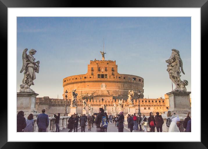 Castel Sant'Angelo Rome, Italy. Framed Mounted Print by Marcus Revill