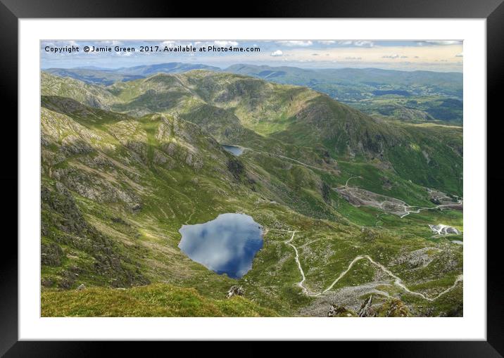Low Water, Coniston Framed Mounted Print by Jamie Green