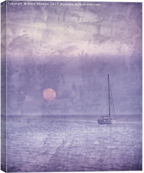 Sunrise Over the Mediterranean. Canvas Print by Steve Whitham