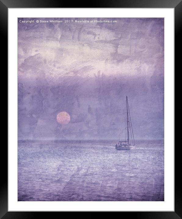 Sunrise Over the Mediterranean. Framed Mounted Print by Steve Whitham