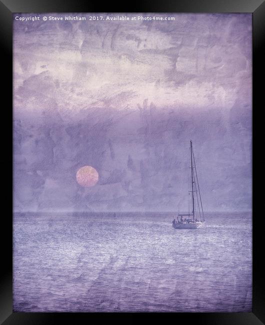 Sunrise Over the Mediterranean. Framed Print by Steve Whitham