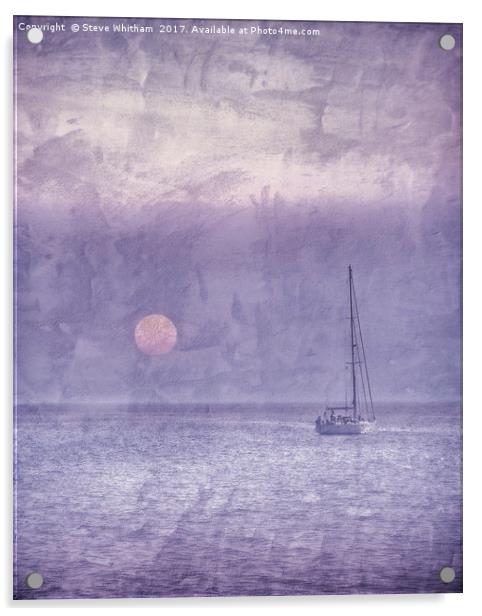 Sunrise Over the Mediterranean. Acrylic by Steve Whitham