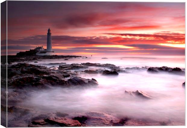 St Mary Mist Canvas Print by Ken Cowins