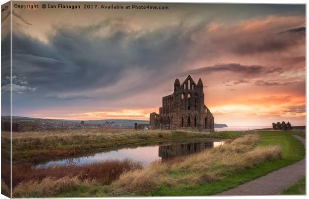 Whitby Abbey Canvas Print by Ian Flanagan