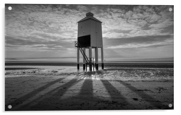 burnham on sea low lighthouse Acrylic by kevin murch