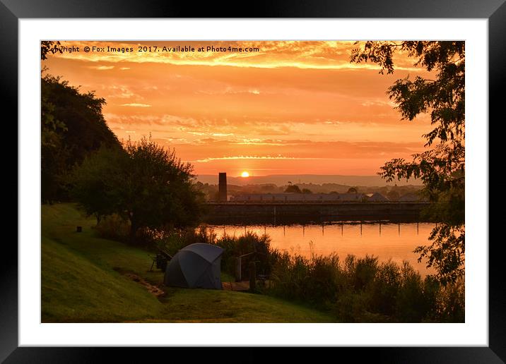 Sunrise on the lake Framed Mounted Print by Derrick Fox Lomax