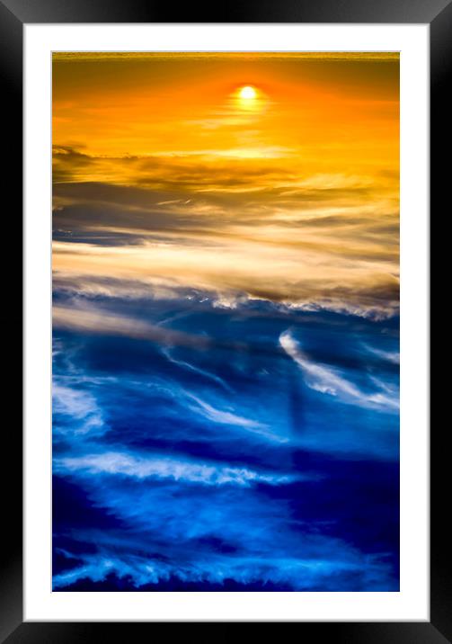 A sunset in reverse Framed Mounted Print by Hassan Najmy