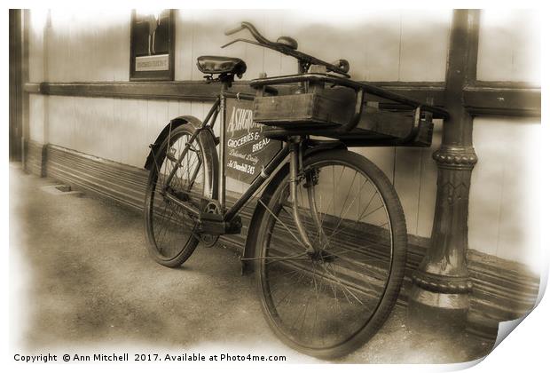 Tradesman's Bicycle Print by Ann Mitchell