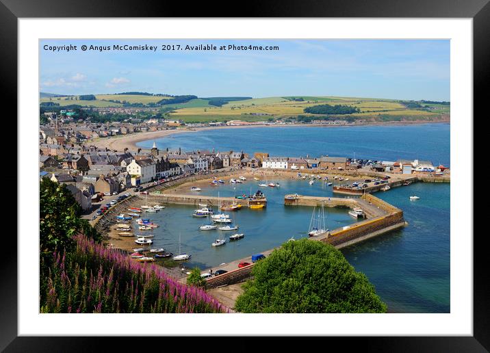 View across Stonehaven Harbour Framed Mounted Print by Angus McComiskey
