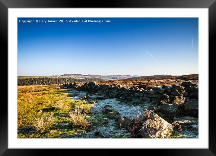 View above Langsett Framed Mounted Print by Gary Turner