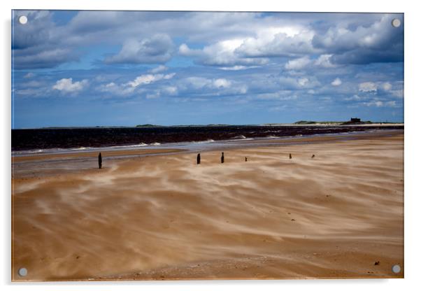 Titchwell beach in Norfolk Acrylic by Piers Thompson