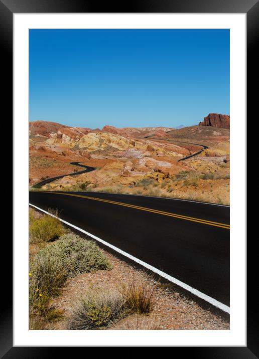 Desert Highway Framed Mounted Print by David Hare