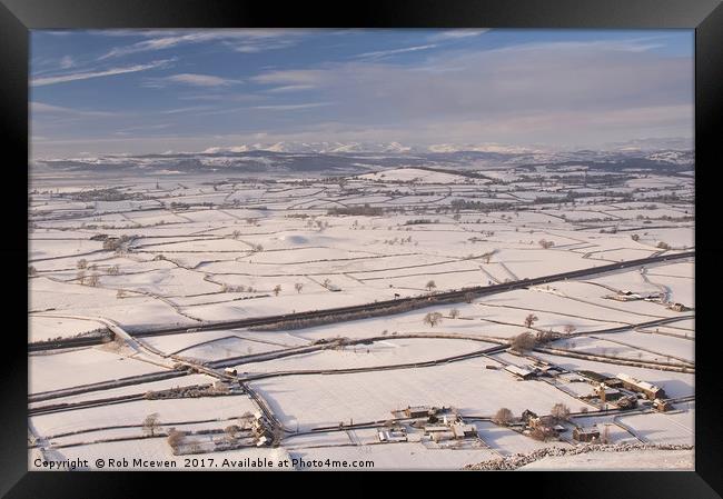 South Lakeland from Farleton Knott Framed Print by Rob Mcewen