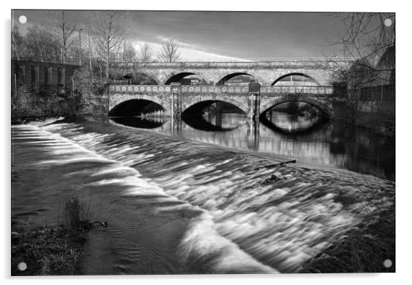 Norfolk Bridge and Burton Weir                     Acrylic by Darren Galpin