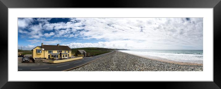 Newgale Beach Panorama Framed Mounted Print by Katie Mitchell