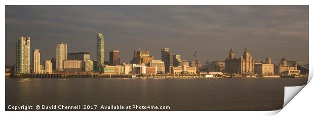 Liverpool Waterfront Panorama  Print by David Chennell