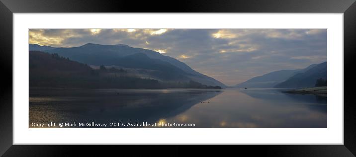 Misty Morning on Loch Striven Framed Mounted Print by Mark McGillivray
