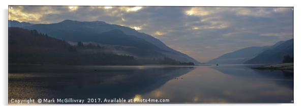 Misty Morning on Loch Striven Acrylic by Mark McGillivray