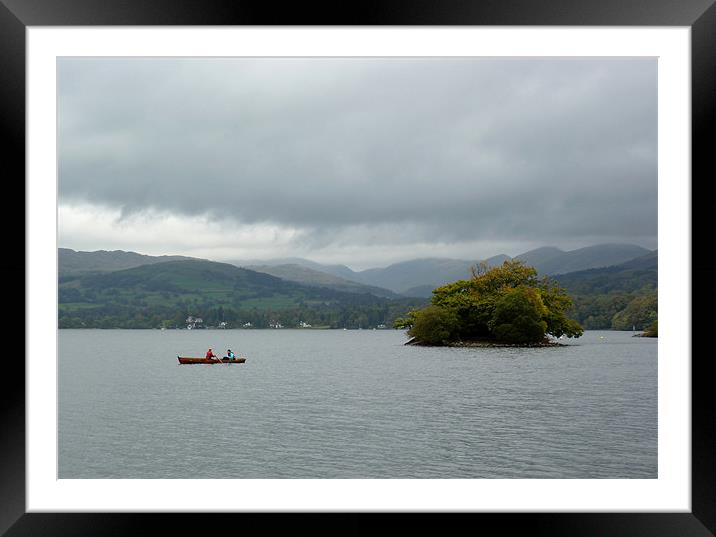 Grey Windermere Framed Mounted Print by Phil English