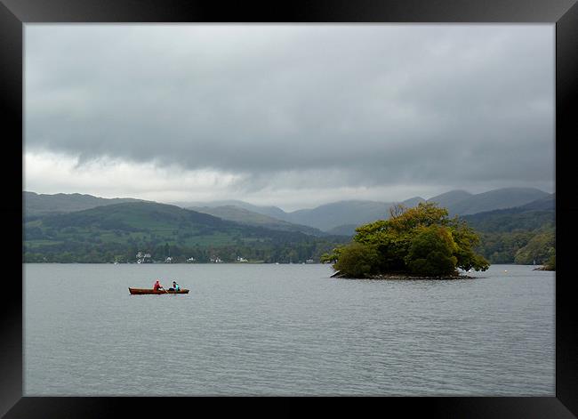 Grey Windermere Framed Print by Phil English