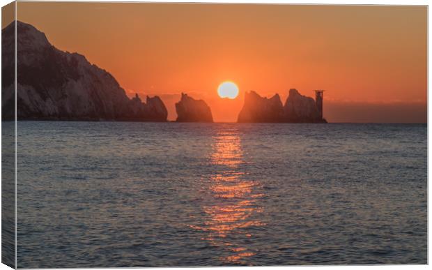 Sunset at the Needles Canvas Print by Alf Damp