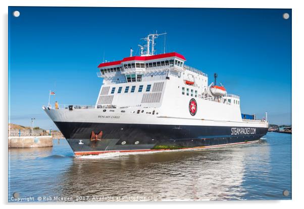 Ben My Chree Acrylic by Rob Mcewen