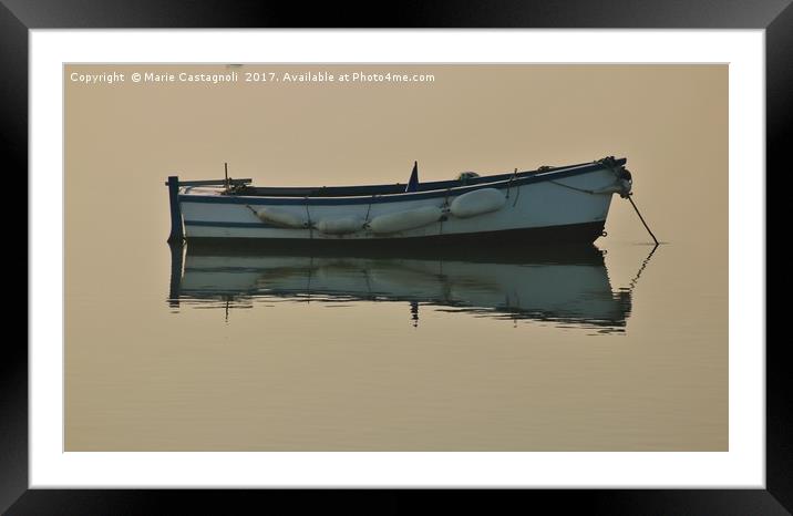 Row Row Your Boat  Framed Mounted Print by Marie Castagnoli