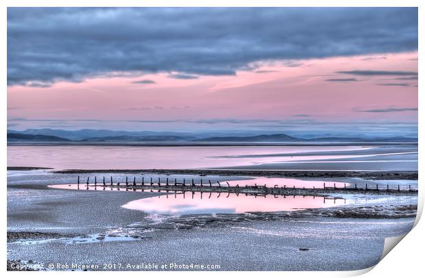 Morecambe Bay Print by Rob Mcewen