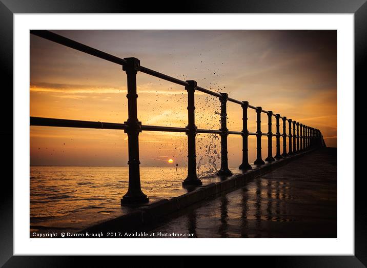 Cleethorpes sunrise Framed Mounted Print by Darren Brough