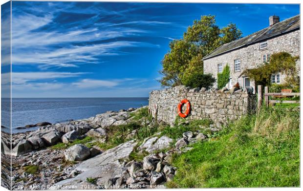 Jenny Browns Point,Silverdale UK Canvas Print by Rob Mcewen