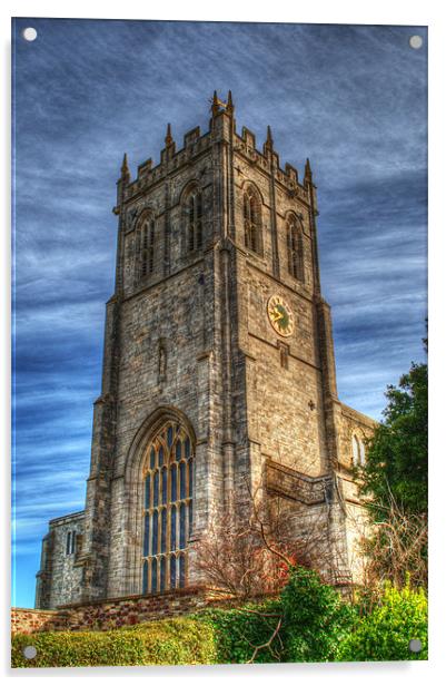 Christchurch Priory Bell Tower Acrylic by Chris Day