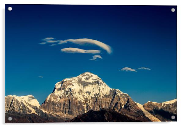 Mount Dhaulagiri Acrylic by Ambir Tolang