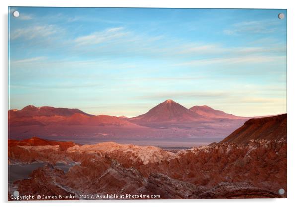Death Valley at Sunset Atacama Desert Chile Acrylic by James Brunker