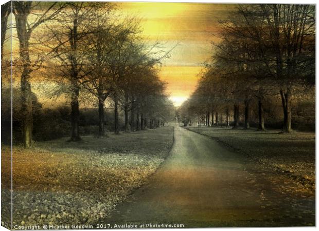 A Winter's Walk. Canvas Print by Heather Goodwin