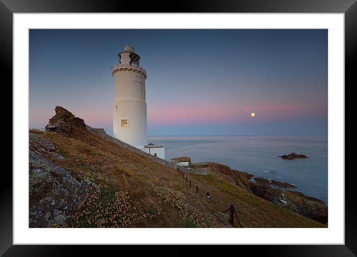 Start Point Lighthouse Sunset Framed Mounted Print by Ashley Chaplin