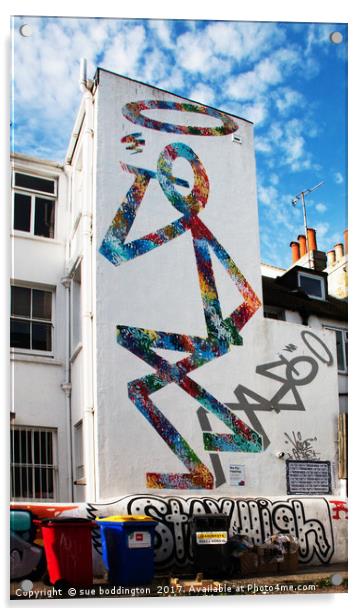 Grafitti in Brighton Acrylic by sue boddington
