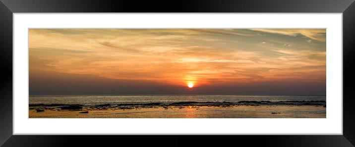 A sunset panorama Framed Mounted Print by Hassan Najmy