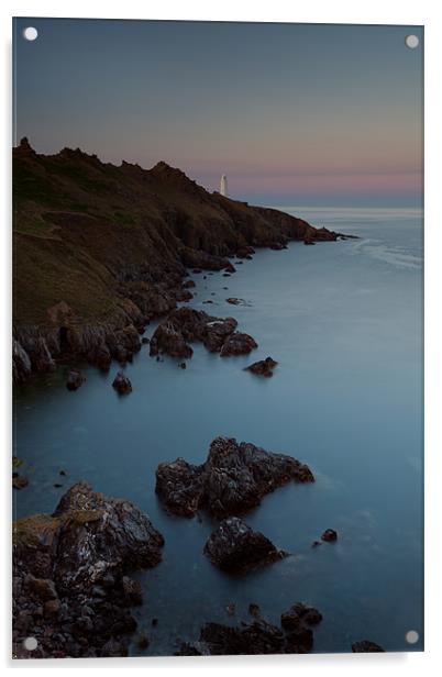 Start Point Lighthouse Sunset 2 Acrylic by Ashley Chaplin